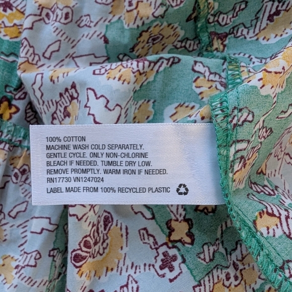 Rhode x Target maxi tiered skirt green and yellow sz M - Picture 6 of 6